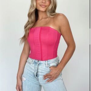 Pink corset top